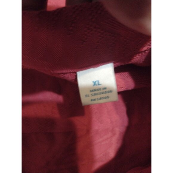 New NWT Caribbean Roundtree & Yorke Red Hawaiian Floral Button Shirt Mens XL - Picture 9 of 12